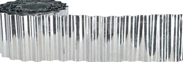 Bordure de pelouse en fer galvanisé ondulée 500 x 14 cm