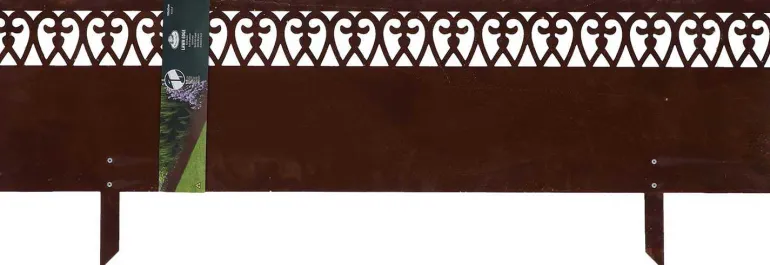 Bordure jardin haute en acier effet rouille Volute