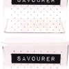 Boîte de conservation transparente à messages couvercle blanc (Lot de 2)