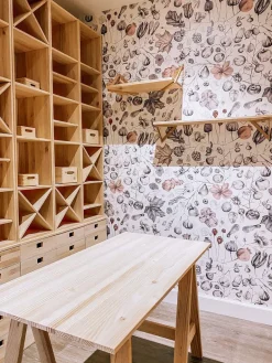Boîte de rangement en pin massif avec couvercle (Taille 1)
