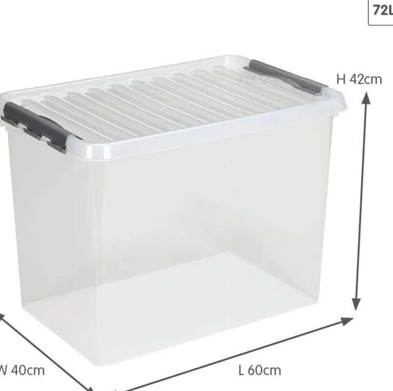 Boîte de rangement en plastique Q-line (72 litres)