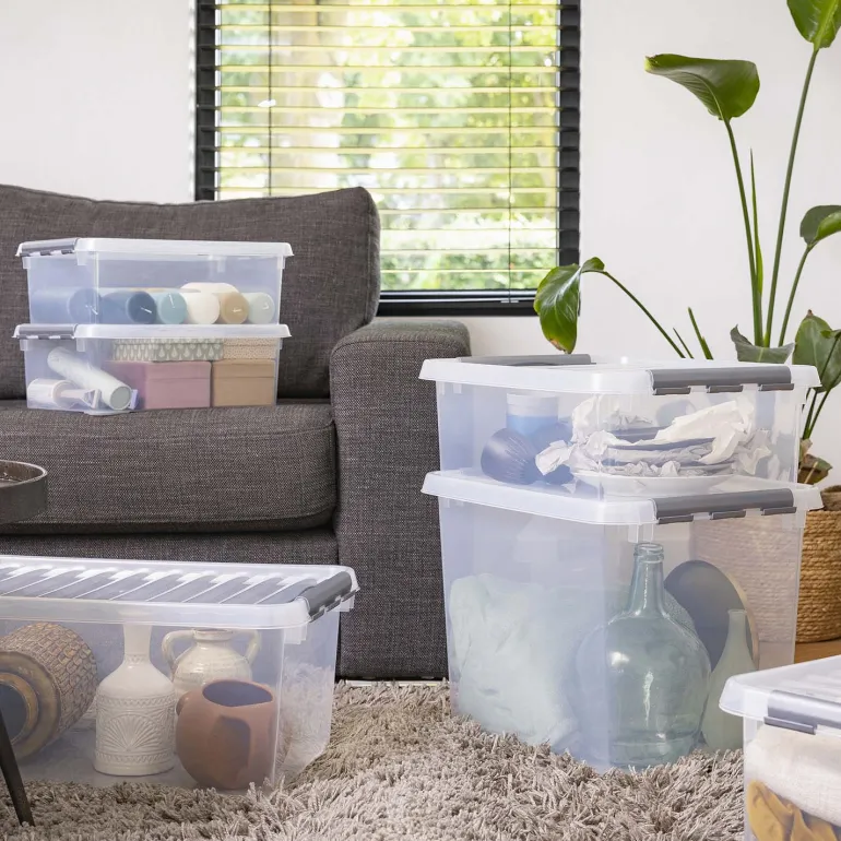 Boîte de rangement en plastique Q-line (72 litres)