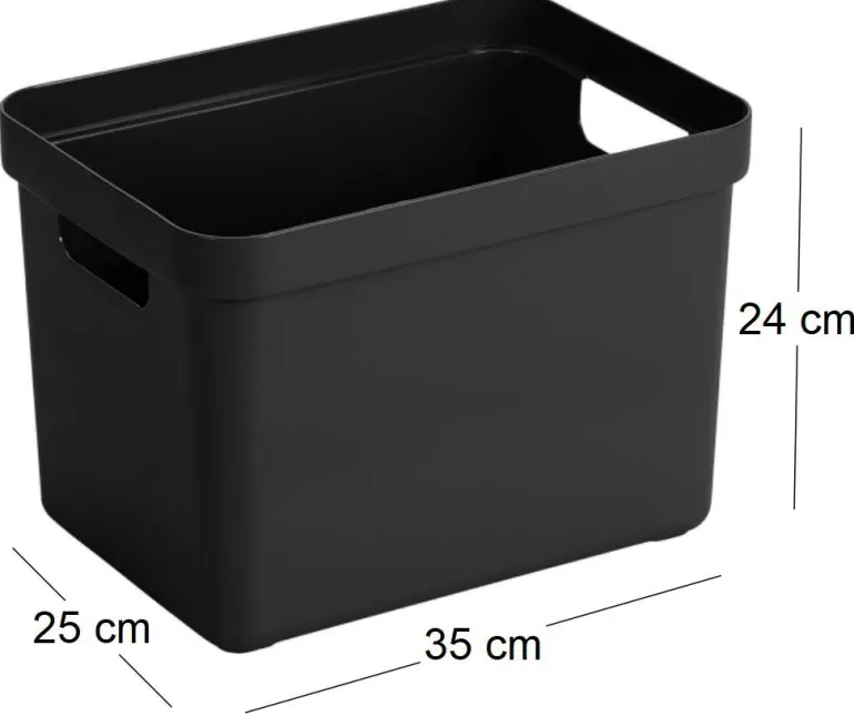 Boîte de rangement Sigma Home Box 18L (Noir)