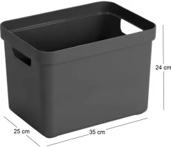 Boîte de rangement Sigma Home Box 18L (Gris anthracite)