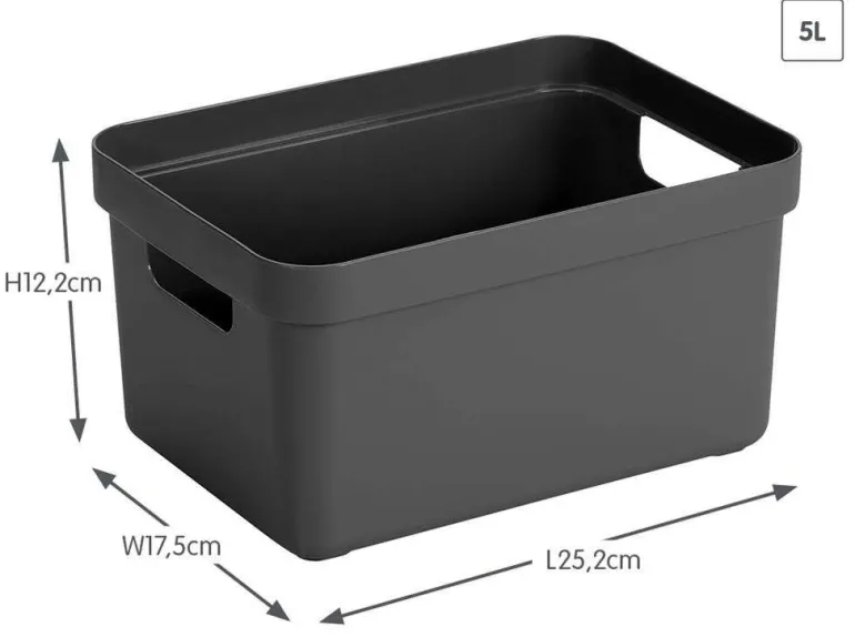 Boîte de rangement Sigma Home Box 5 litres (Anthracite)