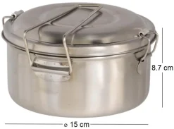 Boîte à lunch ronde en acier inoxydable (1 compartiment)