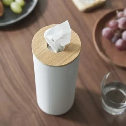 Boîte à mouchoirs ronde en métal Tissue