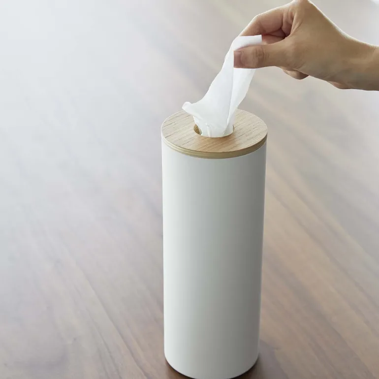 Boîte à mouchoirs ronde en métal Tissue