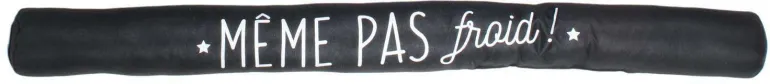 Boudin de porte avec illustrations 80 cm (Noir avec citation)