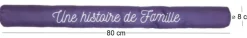 Boudin de porte avec illustrations 80 cm (Violet avec citation)