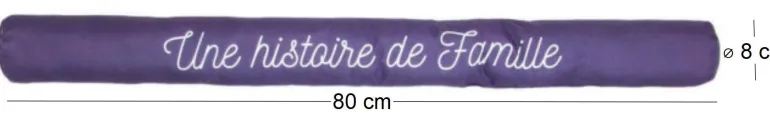 Boudin de porte avec illustrations 80 cm (Violet avec citation)