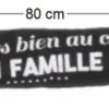 Boudin de porte à message 80 cm (Noir "En famille")