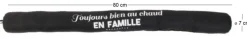 Boudin de porte à message 80 cm (Noir "En famille")