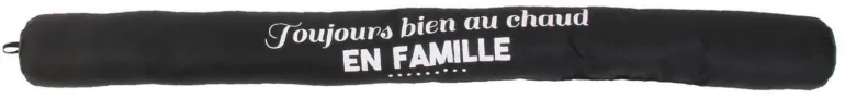 Boudin de porte à message 80 cm (Noir "En famille")
