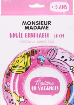 Bouée gonflable Monsieur Madame 50 cm (Rose)