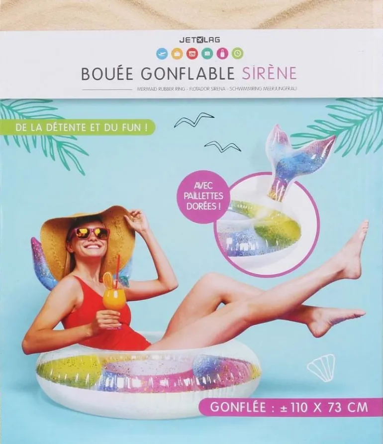 Bouée gonflable sirène 110 cm