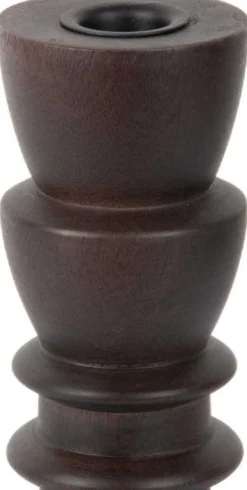 Bougeoir en bois de manguier Formado Medium (Bois foncé)