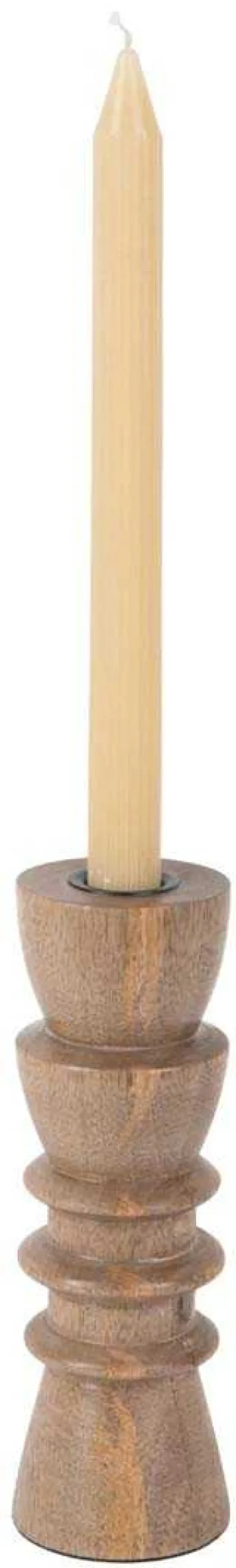 Bougeoir en bois de manguier Formado Medium (Naturel)