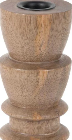 Bougeoir en bois de manguier Formado Medium (Naturel)