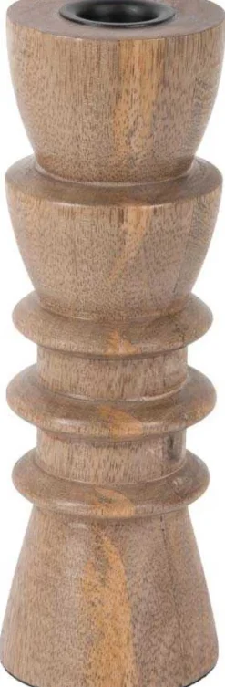 Bougeoir en bois de manguier Formado Medium (Naturel)