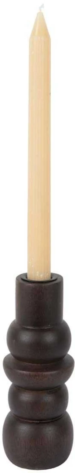 Bougeoir en bois de manguier Formado Small (Bois foncé)