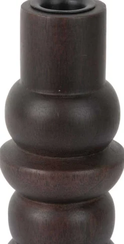 Bougeoir en bois de manguier Formado Small (Bois foncé)