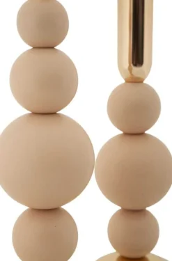 Bougeoir en métal Holder (Lot de 2) (Rose et doré)