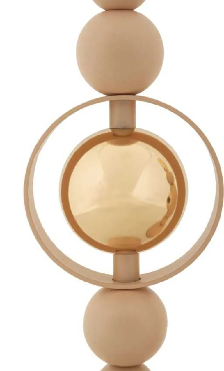 Bougeoir en métal Saturne (Lot de 2) (Rose et doré)