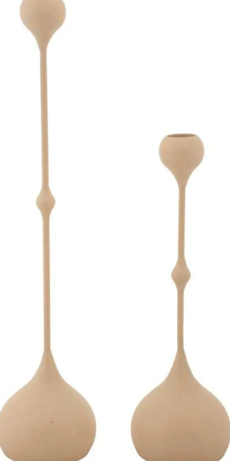 Bougeoir en métal Slimmy (Lot de 2) (Rose et doré)