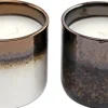 Bougie en pot effet émaillé 9 x 9.5 cm (Lot de 2)