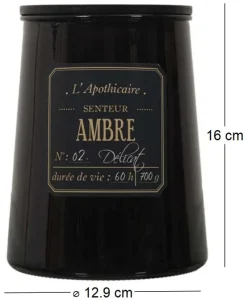 Bougie parfumée Alchimiste 16 cm (Senteur ambre)