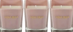 Bougie parfumée carrée Nude 7 cm (Lot de 3) (Rose poudré)