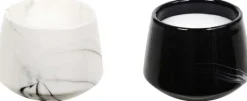 Bougie parfumée en pot Marble 6.5 cm (Lot de 2) (6,5 x 8,5 cm)