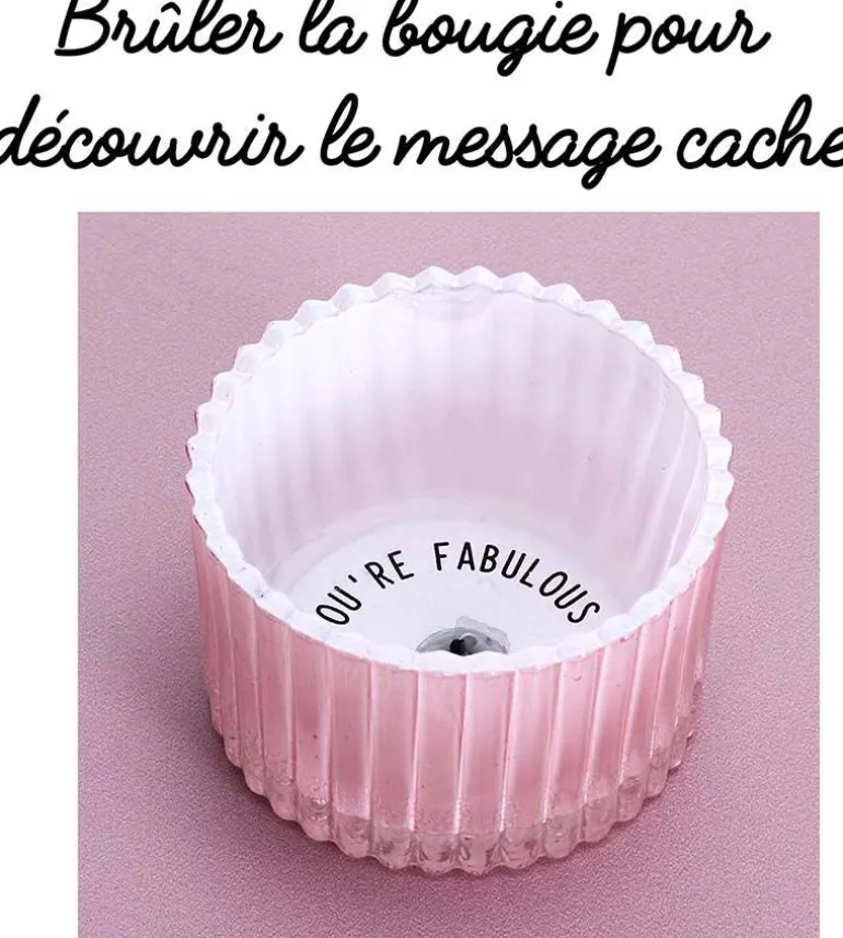 Bougie parfumée message caché 6 cm (Félicitations)