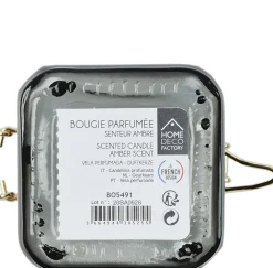 Bougie parfumée pot à clip apothicaire 9 x 6 x 11 cm (Noir)