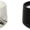 Bougie parfumée pot en dolomite effet marbre (Lot de 2) (8 x 11 cm)
