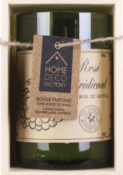 Bougie senteur bois de Santal en coffret oenologie (Domaine rosé méridional)