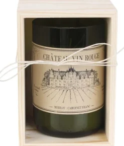 Bougie senteur bois de Santal en coffret oenologie (Château vin rouge)