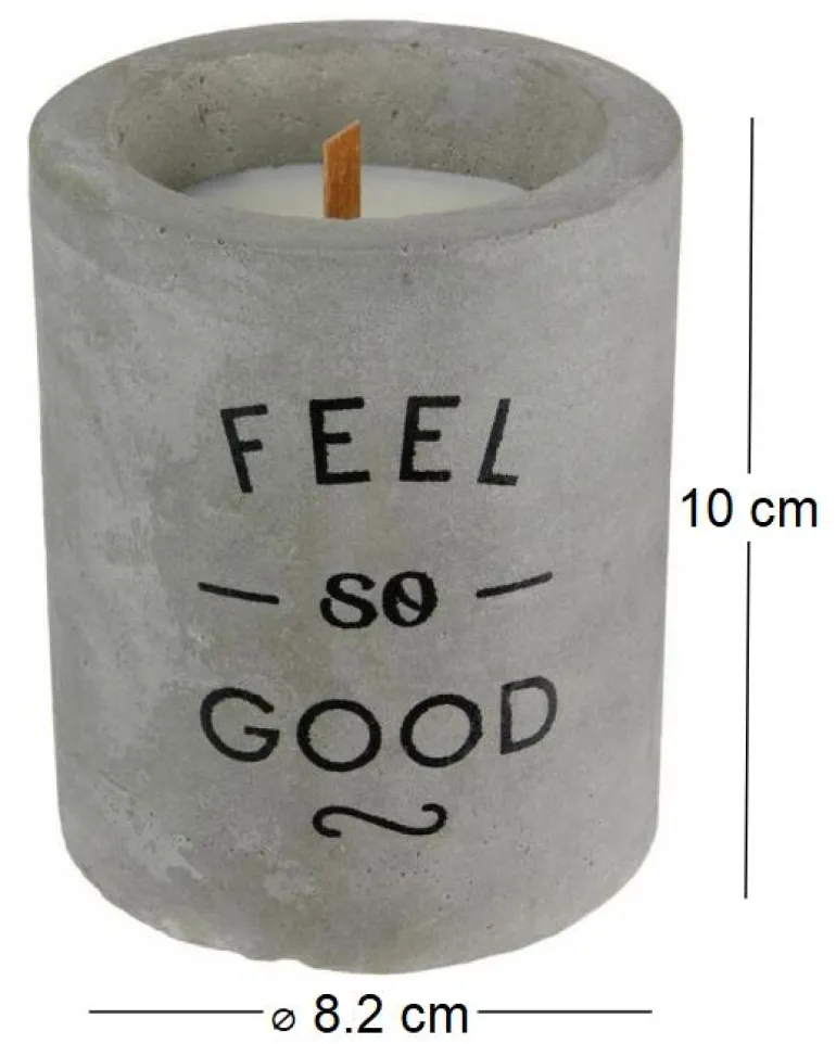Bougie senteur linge frais pot en ciment (Feel so good)