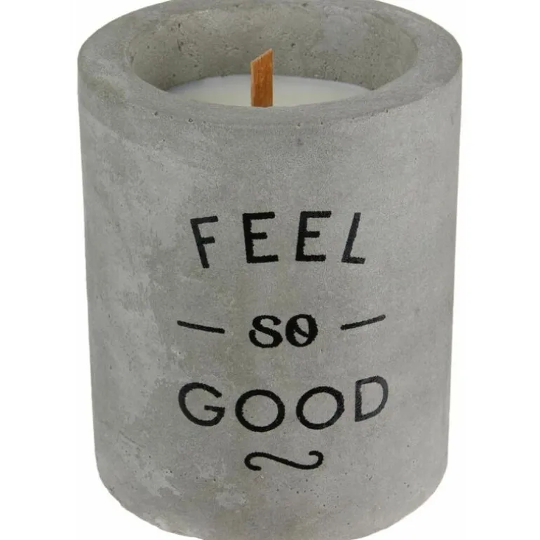 Bougie senteur linge frais pot en ciment (Feel so good)