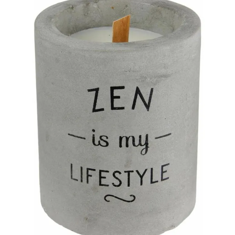 Bougie senteur linge frais pot en ciment (Zen is my lifestyle)