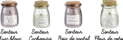 Bougies parfumées couvercle en liège 8.5 cm (Lot de 4)