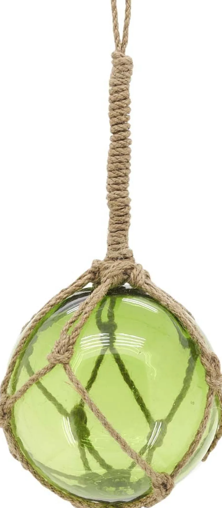 Boule en verre avec corde 12.5 cm (Vert)