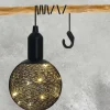 Boule lumineuse à suspendre noire