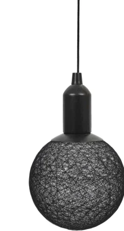 Boule lumineuse à suspendre noire