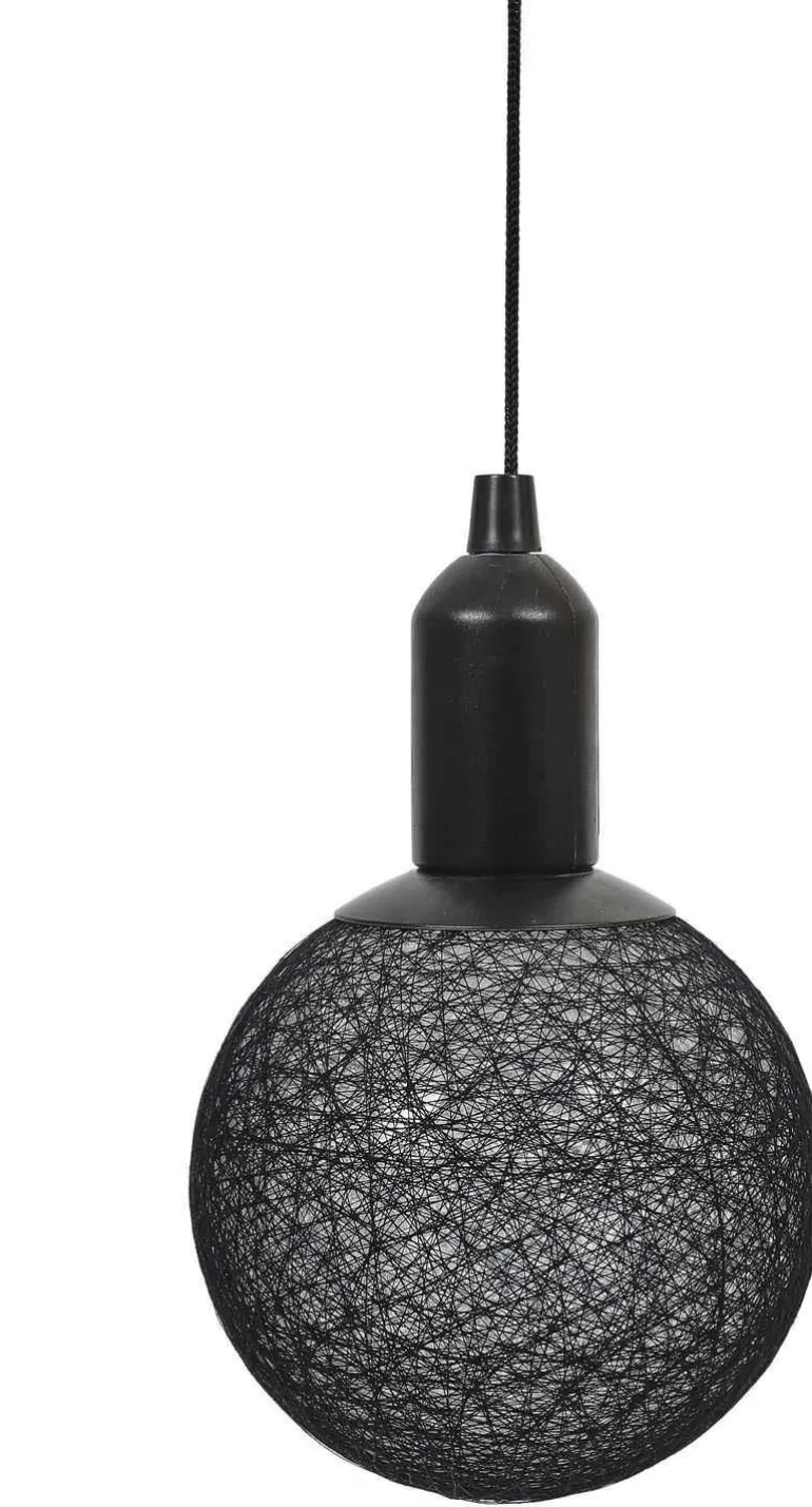 Boule lumineuse à suspendre noire