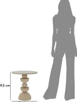 Bout de canapé avec plateau miroir Dune (Modèle 1)