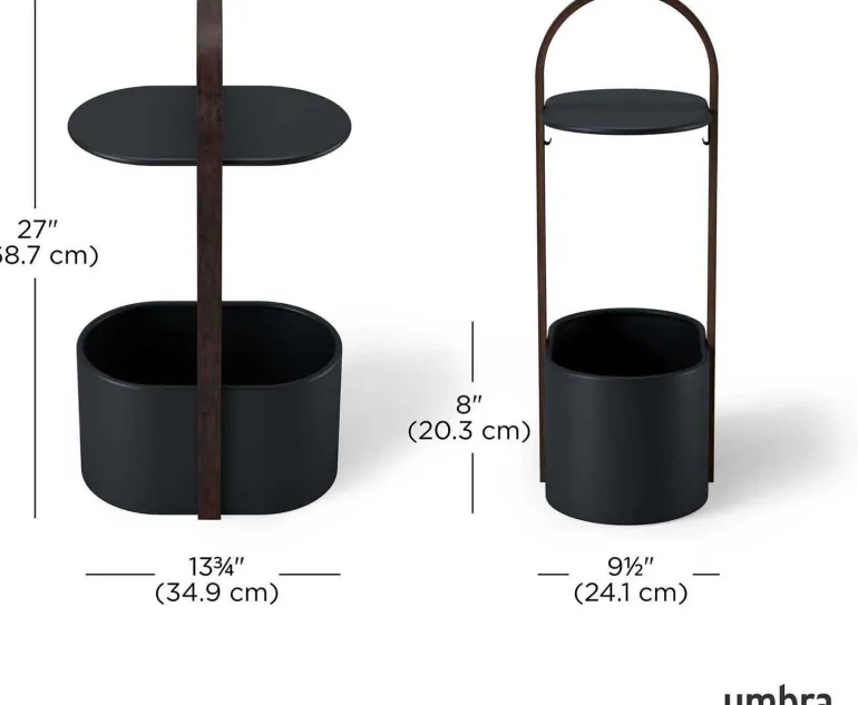 Bout de canapé design range magazine et tablette Hub