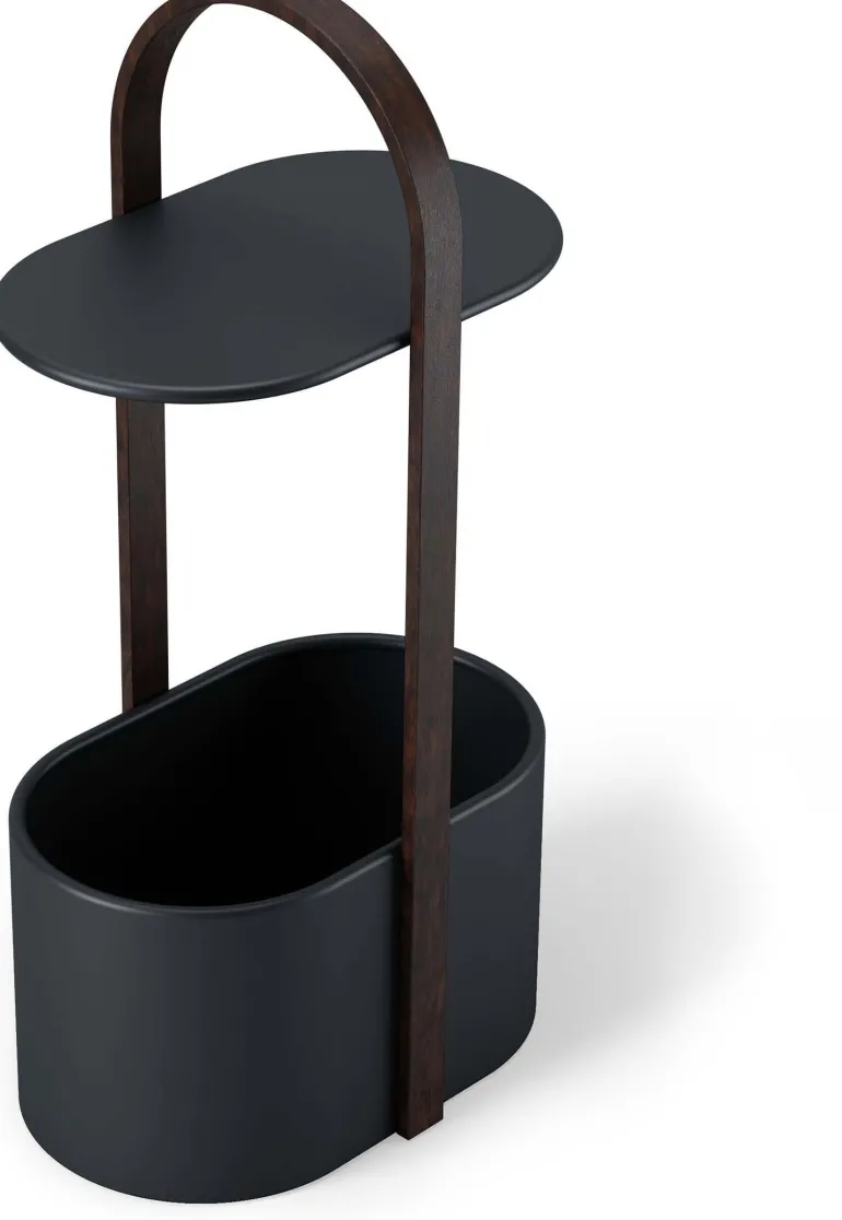 Bout de canapé design range magazine et tablette Hub