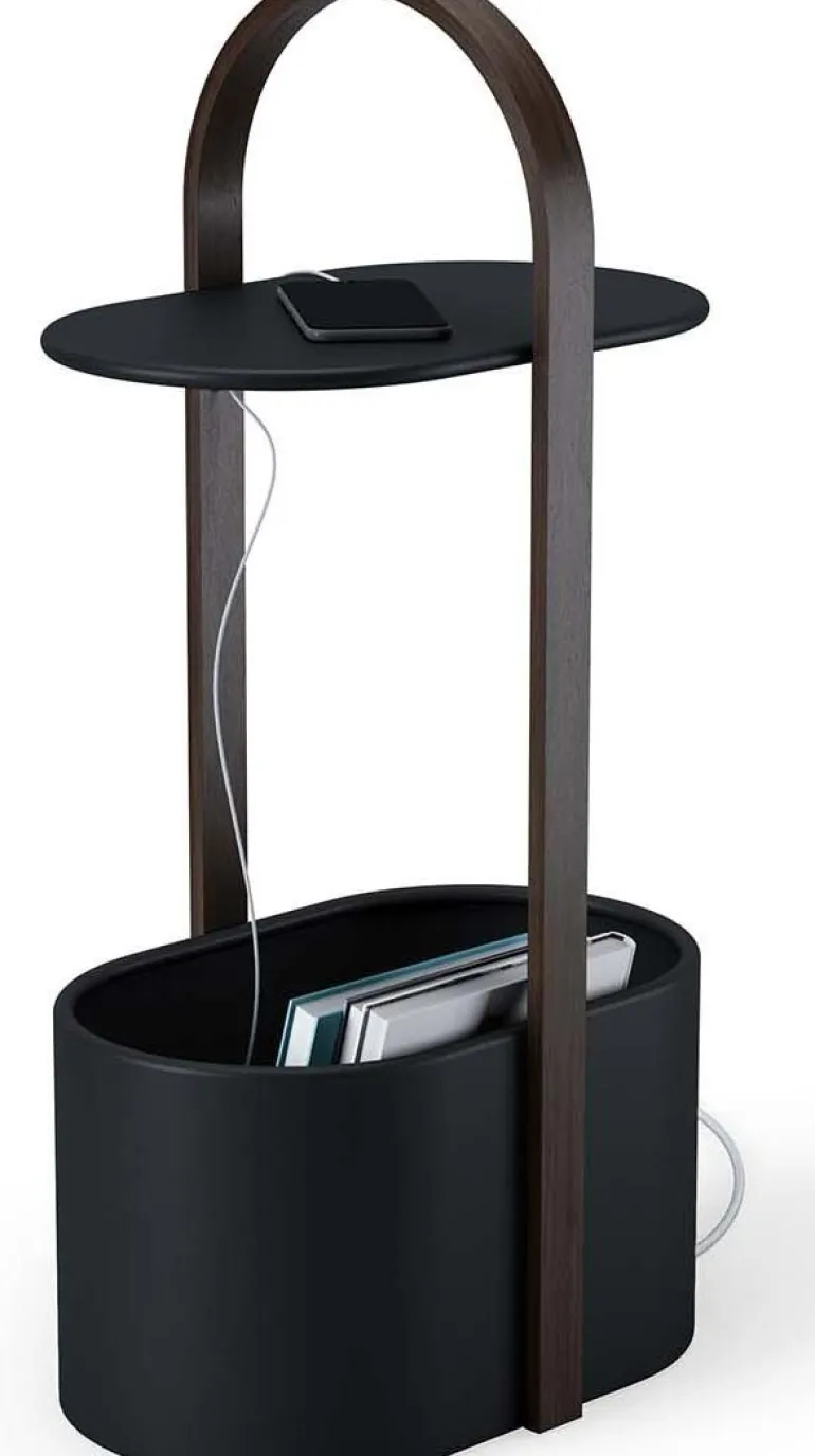 Bout de canapé design range magazine et tablette Hub